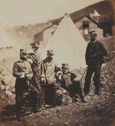 Offiziere des 71. (Highland) Infanterieregiments (Leichte Infanterie), aus einem Album mit 52 Fotografien zum Krimkrieg, 1855